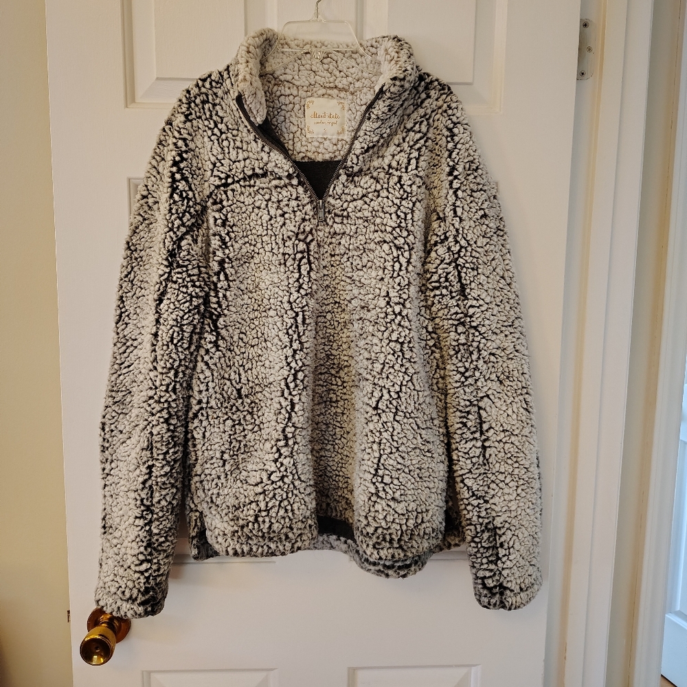Altar'd State Cozy Sherpa pullover 1/2 zip - Picture 2 of 11